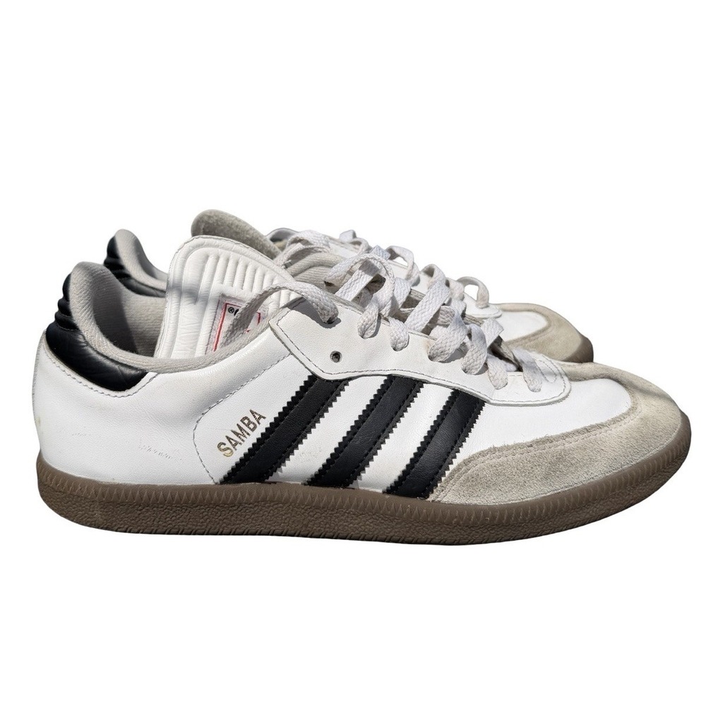 Adidas Mens Samba Classic White Black Soccer Sneakers Shoes 772109 Size 8.5